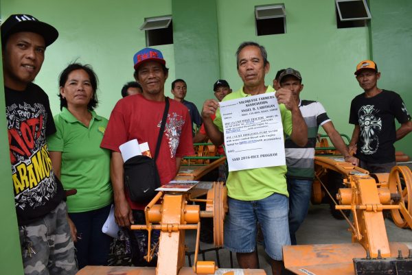 Farm equipment and machineries distributed by SAAD to the farmers’ associations of Samar Province