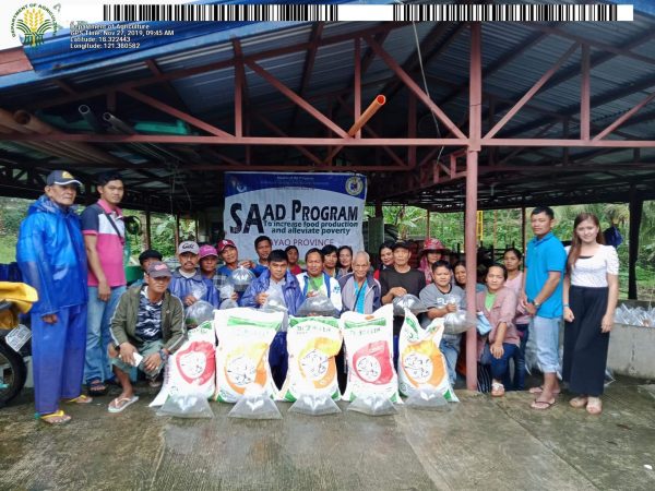 257 aquaculture packages distributed to Flora and Sta. Marcela, Apayao