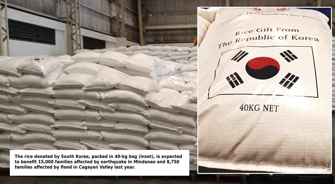South Korea donates 950MT rice for Phl calamity victims